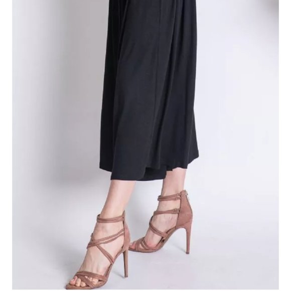 SOLID ELASTIC WAIST CROP PANT - Picture 6 of 7